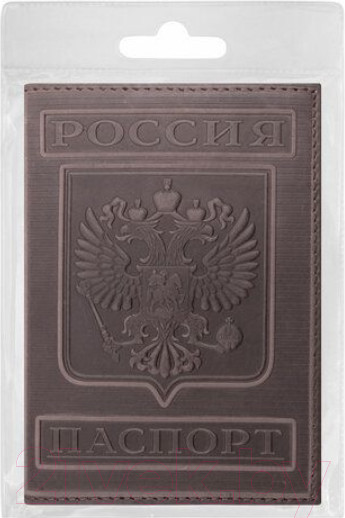 Изображение товара Обложка на паспорт Brauberg Герб / 237190 (коньяк)