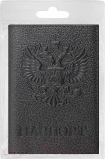 Изображение товара Обложка на паспорт Brauberg Герб / 237198 (черный)