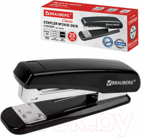 Изображение товара Степлер Brauberg Classic / 222546 (черный)