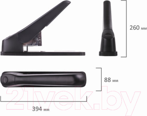 Изображение товара Степлер Brauberg Heavy Duty MX / 222564 (черный)