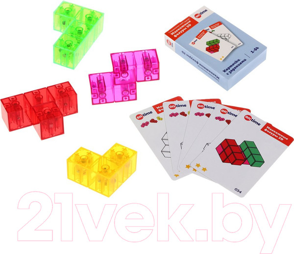 Изображение товара Игра-головоломка On Time Магнитные фигуры 3D / 45023 (4эл)
