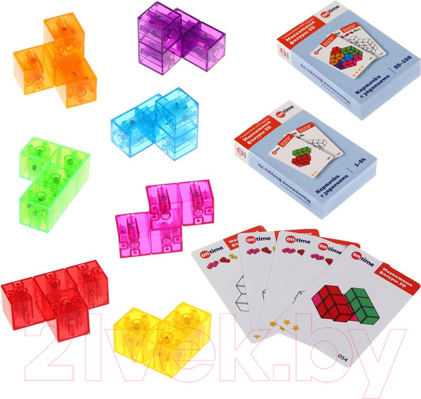 Изображение товара Игра-головоломка On Time Магнитные фигуры 3D / 45018 (7эл)