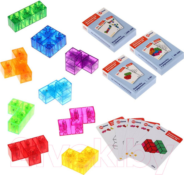 Изображение товара Игра-головоломка On Time Магнитные фигуры 3D / 45019 (9эл)