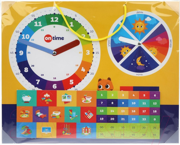 Изображение товара Развивающая игрушка On Time Магнитная доска-планер. Мои первые часы / 45042