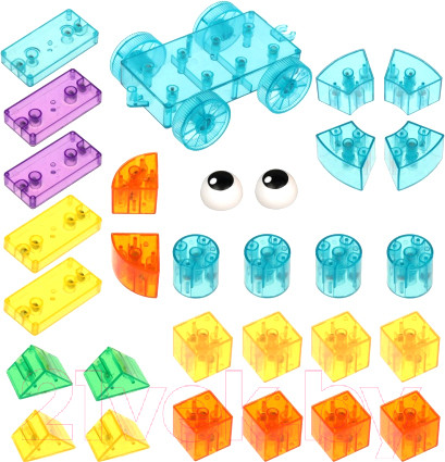 Изображение товара Конструктор магнитный On Time Веселые кубики / 45039 (30эл)