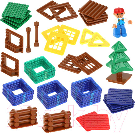 Изображение товара Конструктор магнитный On Time Домик в лесу / 45050 (53эл)