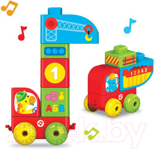 Изображение товара Развивающая игрушка Азбукварик Talky Blocks Машинки на стройке / 2762