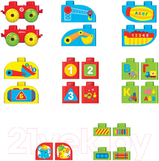 Изображение товара Развивающая игрушка Азбукварик Talky Blocks Машинки на стройке / 2762