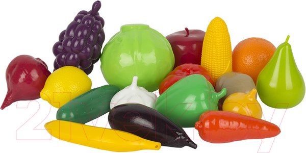 Изображение товара Набор игрушечных продуктов Стром Фрукты и овощи / У957