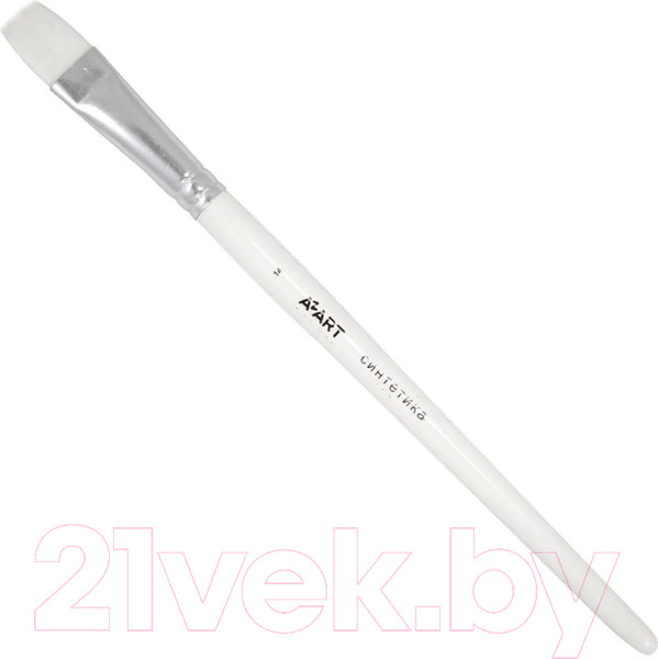 Изображение товара Кисть для рисования Azart №14 (синтетика, плоская, белый)