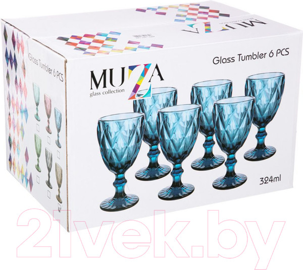 Изображение товара Набор бокалов Lefard Muza Color Ромбо / 781-149 (6шт)