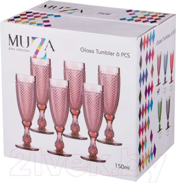 Изображение товара Набор бокалов Lefard Muza Color Гранат / 781-216 (6шт)