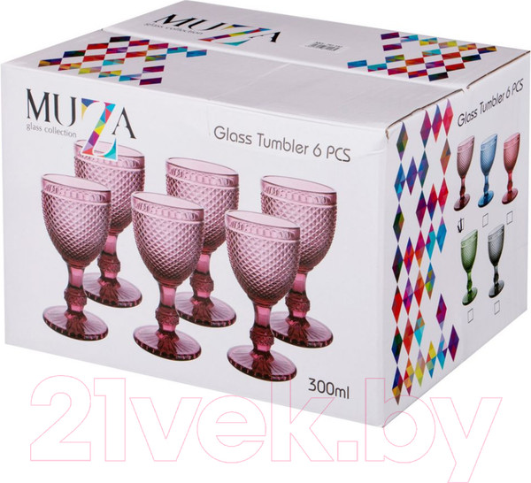 Изображение товара Набор бокалов Lefard Muza Color Гранат / 781-218 (6шт)