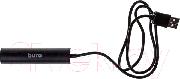 Изображение товара USB-хаб Buro BU-HUB4-0.5R-U2.0 (черный)