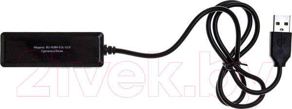 Изображение товара USB-хаб Buro BU-HUB4-0.5L-U2.0 (черный)