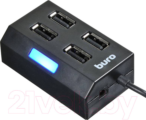 Изображение товара USB-хаб Buro BU-HUB4-U2.0 (черный)