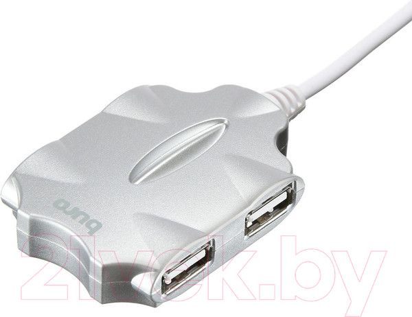 Изображение товара USB-хаб Buro BU-HUB4-0.5-U2.0-Candy (серебристый)