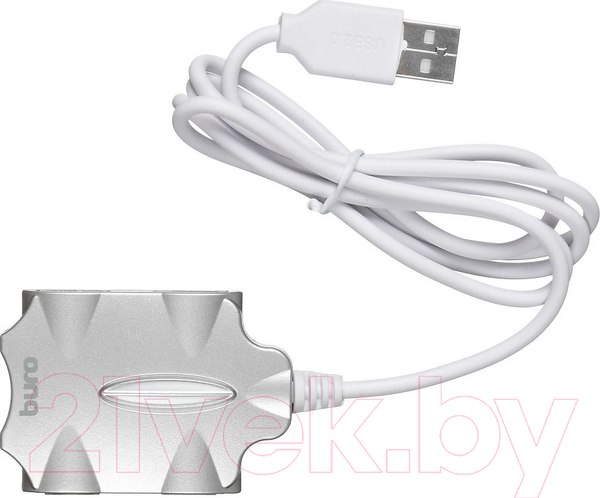 Изображение товара USB-хаб Buro BU-HUB4-0.5-U2.0-Candy (серебристый)