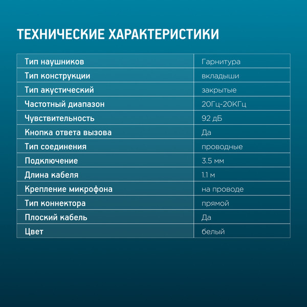 Изображение товара Наушники-гарнитура Оклик HS-S-210 (белый)