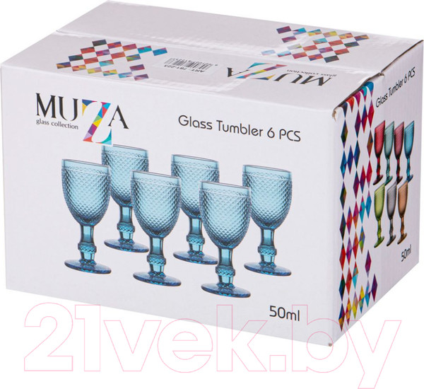 Изображение товара Набор рюмок Lefard Muza Color Гранат / 781-224 (6шт)