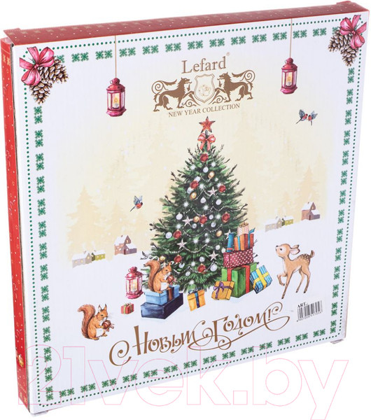 Изображение товара Тарелка столовая обеденная Lefard Елка / 85-1705 (красный)