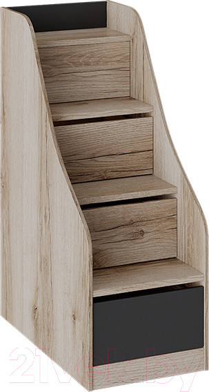 Изображение товара Лестница для кровати ТриЯ Окланд ТД-324.11.12 (черный/дуб делано)