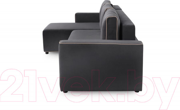 Изображение товара Диван угловой Мебельград Некст Стандарт (альба темно-серый/альба бежевый)