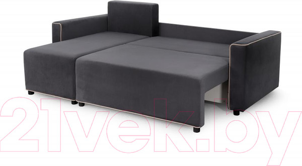 Изображение товара Диван угловой Мебельград Некст Стандарт (альба темно-серый/альба бежевый)