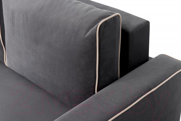 Изображение товара Диван угловой Мебельград Некст Стандарт (альба темно-серый/альба бежевый)