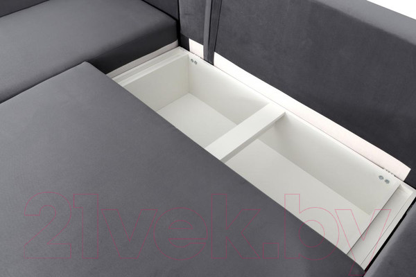 Изображение товара Диван угловой Мебельград Некст Стандарт (альба темно-серый/альба бежевый)