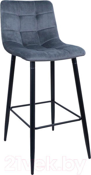 Изображение товара Стул барный AksHome Stella (серый велюр HLR21/черный)