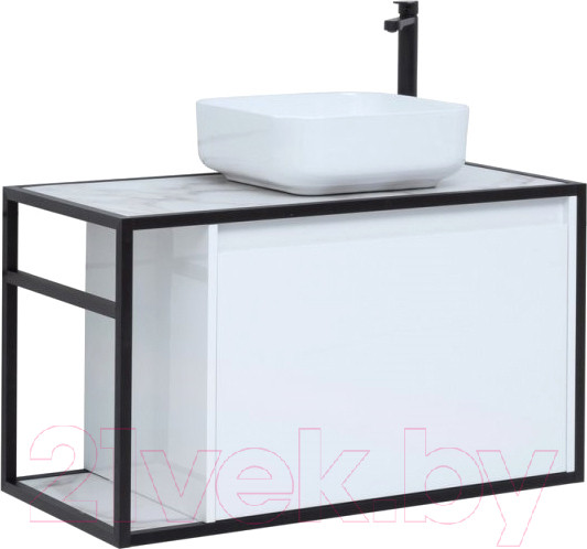 Изображение товара Тумба под умывальник Aquanet Nova Lite Loft 90 R / 261651 (белый глянец)