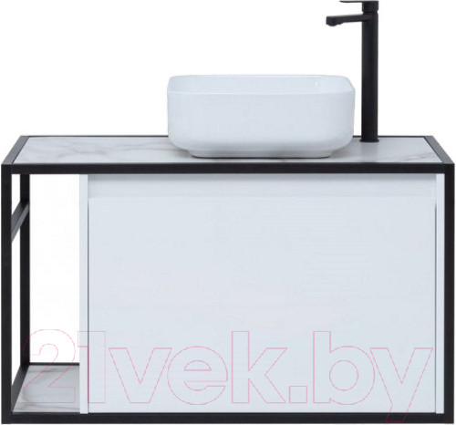 Изображение товара Тумба под умывальник Aquanet Nova Lite Loft 90 R / 261651 (белый глянец)