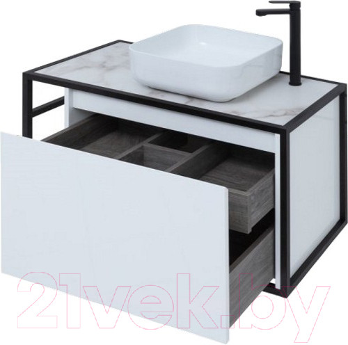 Изображение товара Тумба под умывальник Aquanet Nova Lite Loft 90 R / 261651 (белый глянец)