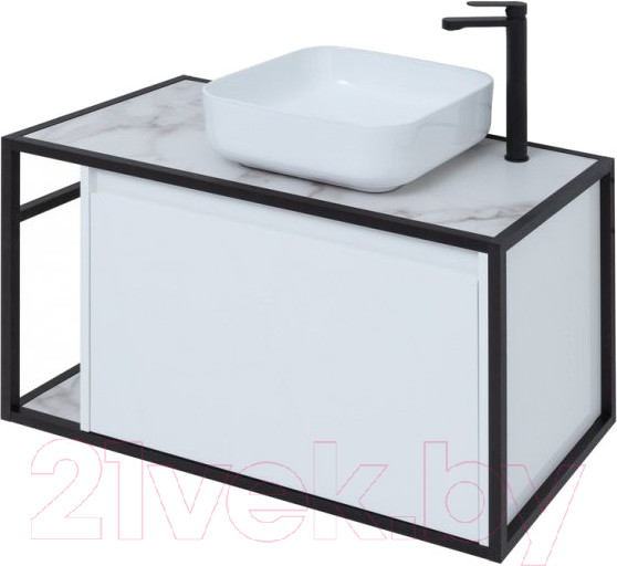 Изображение товара Тумба под умывальник Aquanet Nova Lite Loft 90 R / 261651 (белый глянец)