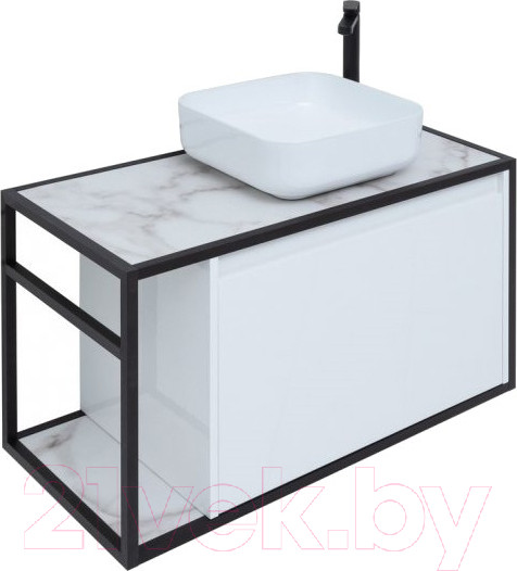 Изображение товара Тумба под умывальник Aquanet Nova Lite Loft 90 R / 261651 (белый глянец)