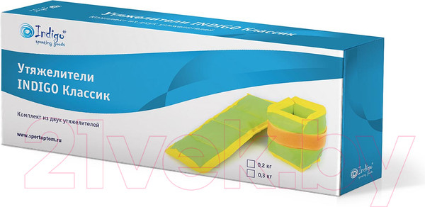 Изображение товара Комплект утяжелителей Indigo Sport Классика SM-148 (2x0.7кг, оранжевый)
