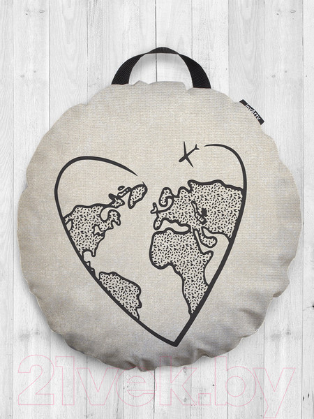 Изображение товара Подушка декоративная JoyArty Любовь к путешествию / dsfr_10098R