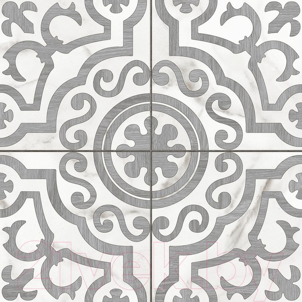 Изображение товара Плитка Cersanit Siena Узоры Рельеф A16010 (420x420, белый)
