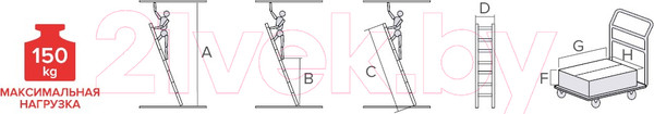 Изображение товара Приставная лестница Новая Высота NV321 / 3210111