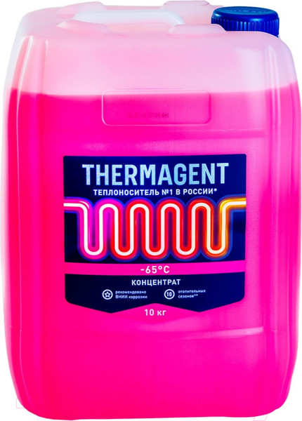 Изображение товара Теплоноситель для систем отопления Thermagent -65°C (10л, красный)