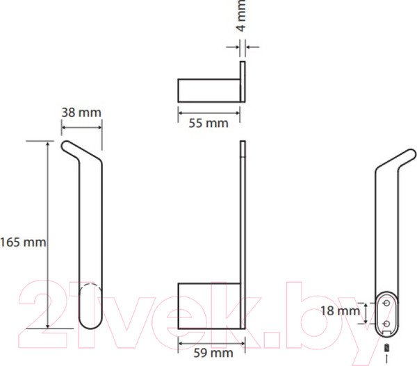 Изображение товара Держатель для туалетной бумаги Bemeta Organic 157112031