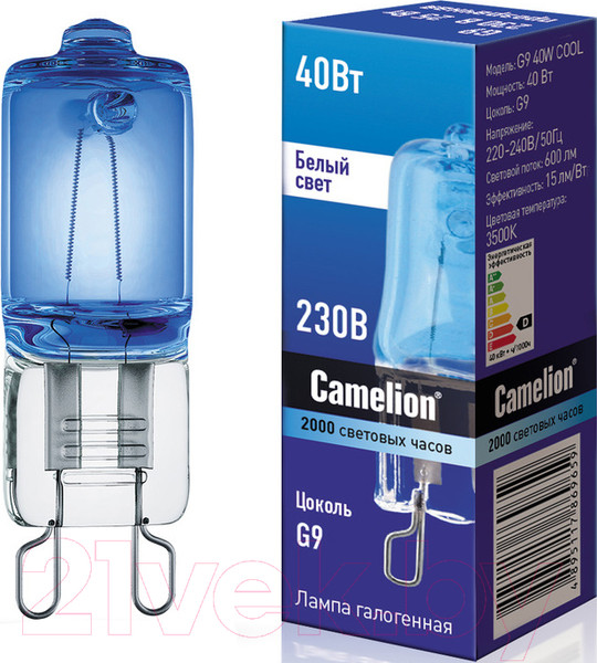 Изображение товара Лампа Camelion G9 40W / 11467