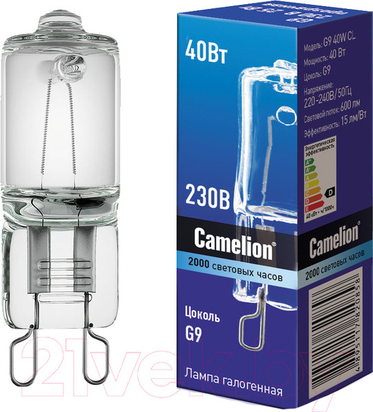 Изображение товара Лампа Camelion G9 40W CL / 5553
