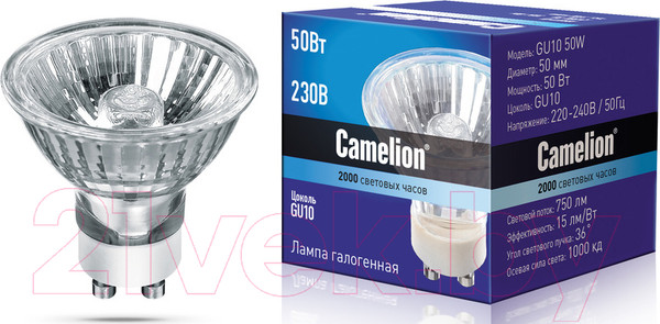 Изображение товара Лампа Camelion GU10 50W / 5560