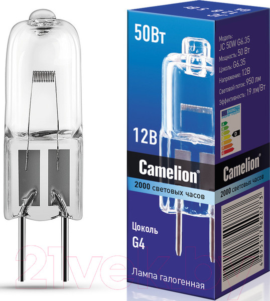 Изображение товара Лампа Camelion JC 50W G6.35 / 1957