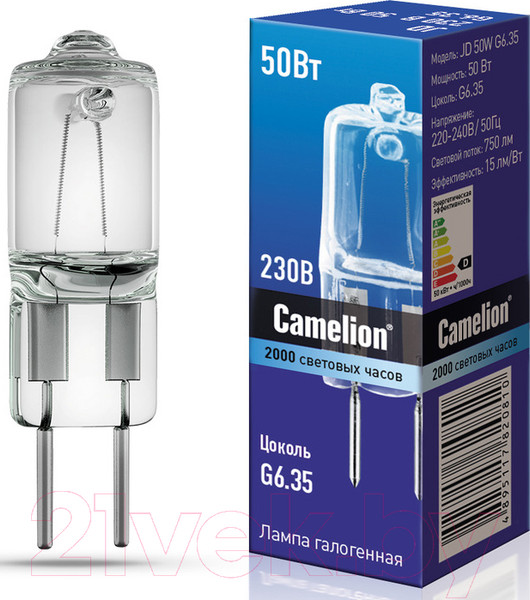 Изображение товара Лампа Camelion JD 50W G6.35 / 5204