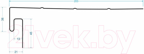 Изображение товара J-фаска Docke Premium (3050мм, каштан)