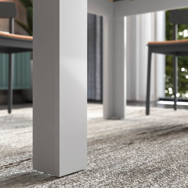 Изображение товара Обеденный стол ТриЯ Промо тип 4 (белый/ателье темный)