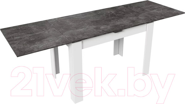 Изображение товара Обеденный стол ТриЯ Промо тип 4 (белый/ателье темный)